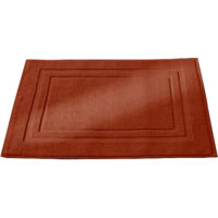 Tapis de bain en coton peigné Brique 50x90 cm