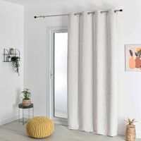 Rideau thermique semi-occultant bouclette Ecru 140x260 cm