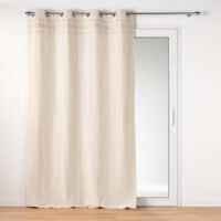 Douceur D'Intérieur – Rideau à œillets 140 x 240 cm en coton jacquard – Design chic avec fils métallisés – Tamisant pour ambiance bohème