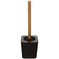 Five – Brosse WC avec support noir et manche en bambou – Tête en nylon résistante – Design moderne et écologique – Compatible tous types de toilettes