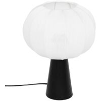 Lampe à poser Tobie coton argent H33cm - Atmosphera créateur d'intérieur