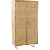Armoire en rotin et bois de manguier naturel Naturel 45x175 cm