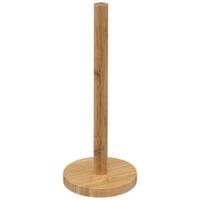 EDM – Porte-essuie-tout en bambou naturel 14x32 cm – Design compact – Compatible avec rouleaux standard – Élégance pour cuisine