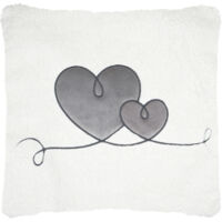 Coussin décoratif à motif cœur Taupe 45x45 cm