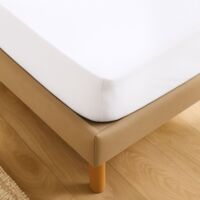 Protège matelas imperméable face éponge Anti Acarien Blanc 140x190 cm