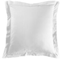 Douceur D'Intérieur – Taie d'oreiller unie 63x63 cm en pur coton – Point bourdon ton sur ton – Tissage serré 57 fils/cm2 pour confort durable