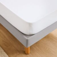 Protège matelas imperméable face éponge Blanc 90x190 cm