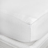 Alèse de lit en coton gratté Blanc 90x200 cm
