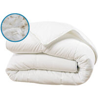 Couette Natura 240x260 cm – Duvet & plumes 30% duvet 70% plumettes – Très chaude 350 gr/m² – Enveloppe 100% coton percale – Olympe