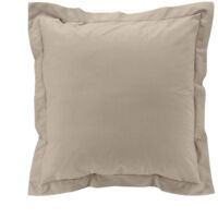 Taie d’oreiller 63 x 63 cm en percale Sable – Volant plat & point bourdon