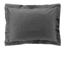 Taie d'oreiller rectangle 50x70 cm - Percale 100% coton - Anthracite