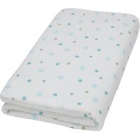 Drap housse imprimé étoiles Bleu azur 70x140 cm