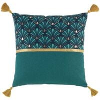 Coussin style art déco Bleu 40x40 cm