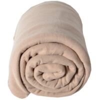 Couverture Polaire Grand Confort Sable 240x220 cm