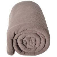 Couverture Polaire Grand Confort Taupe 240x220 cm