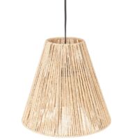 Atmosphera – Suspension corde Giada beige D30 – Abat-jour fer et papier – Hauteur 27 cm – Longueur câble 95 cm – Douille E27 40W