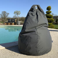 Housse pour pouf poire Gris anthracite 80 cm