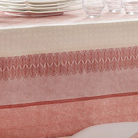 Nappe ronde/ovale enduite Charleston Orange corail 70 cm