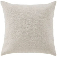 Housse de coussin bouclette en polyester 45x45 cm – Fausse fourrure moelleuse – Design moderne pour salon et chambre