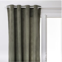 Rideau Lilou vert kaki 140x260cm - Atmosphera créateur d'intérieur