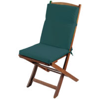 Coussin de fauteuil extérieur assise et dossier MINORQUE Bleu Paon 40x90 cm