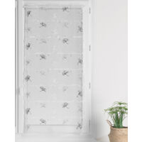 Modulable en voile fantaisie brodé Gris clair 60x220 cm