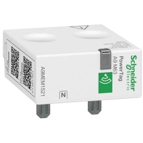 Schneider A9MEM1521 Powertag - transductor - 1p+n - radiofrecuencia - 63a - aguas arriba