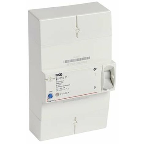 Disjoncteur de branchement Enedis tétrapolaire différentiel 500mA instantané - 60A - LEGRAND (1/2)