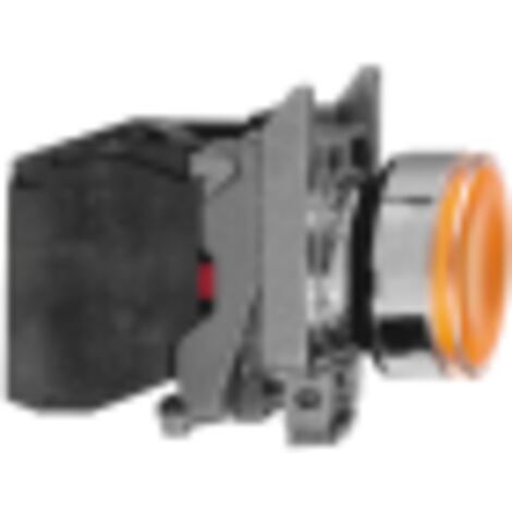 Harmony XB4 - poussoir lumineux LED - 1F+1O - orange - Ø22 - 230VAC