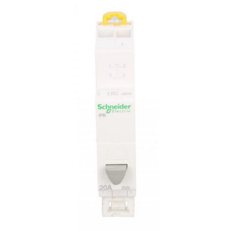 Acti9, iPB bouton-poussoir simple gris 1 NO + 1 NF 20A 230VCA - A9E18033
