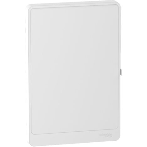 Resi9 - porte Styl blanche (RAL 9003) pour coffret 4 rangées de 13 modules