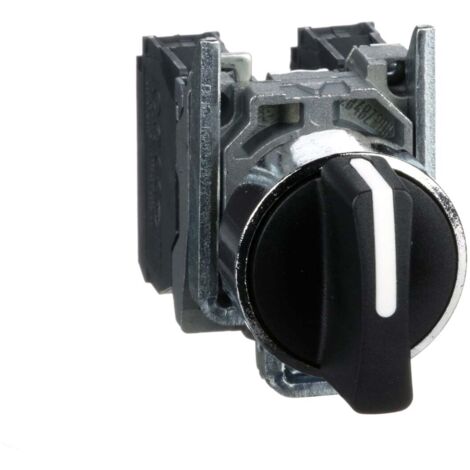 Harmony bouton tournant noir Ø22 - àmanette - 3 positions - 2F - XB4BD33