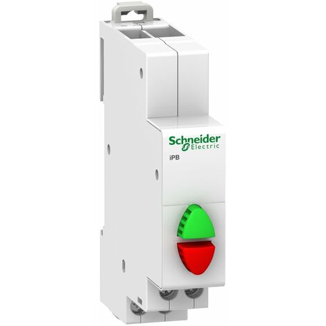Pulsador modular 20A 1NA 1NC verde rojo iBP A9E18034