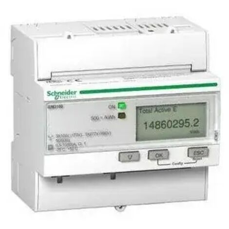 Schneider Electric iEM3100 Contador de energía trifásico blanco