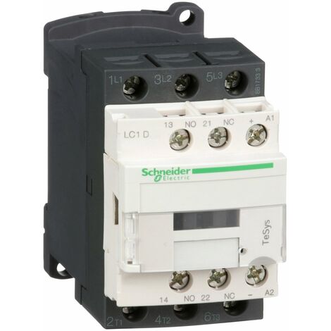 Contactor de potencia TeSys D 3P(3NA) 18A bobina 24VCC LC1D18BL de Schneider