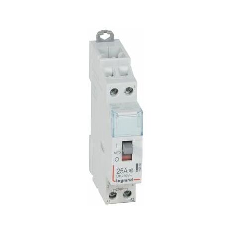 Contacteur de puissance CX³ silencieux bobine 230V - 2P 250V - 25A - contact 2F - 1 module - 412558 - LEGRAND