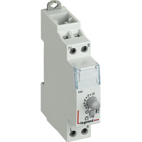 Minuterie modulaire 230V 50Hz et 60Hz - sortie 16A 250V - 1 module - 412602 - LEGRAND