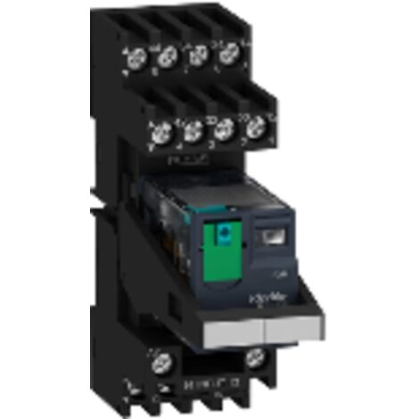 Zelio Relay RXM - relais sur embase cont mixtes - 4OF - 6A - test+DEL - 24VDC