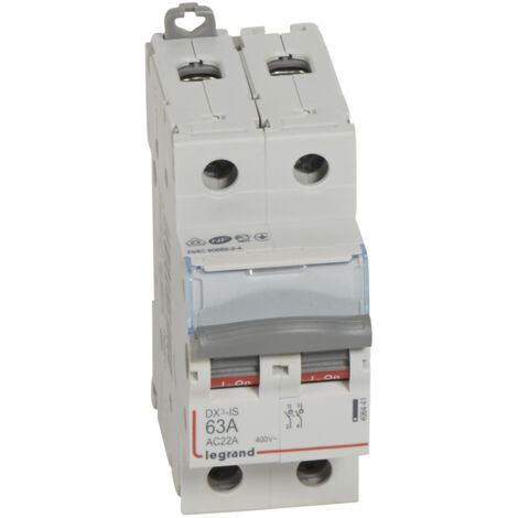Interrupteur-sectionneur DX³-IS 2P 400V - 63A - 2 modules - 406441 - LEGRAND