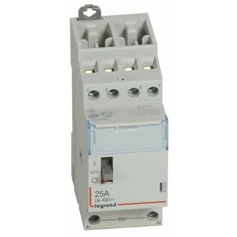 Contacteur de puissance CX³ bobine 230V - 4P 250V - 25A - contact 4F - 2 modules - 412551 - LEGRAND