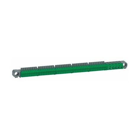 Bornier de répartition IP2X terre - 5 connexions 6mm² à 25mm² - vert - longueur 332mm - 405057 - LEGRAND
