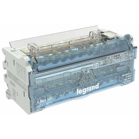 Répartiteur modulaire à barreaux étagés bipolaire 100A 10 départs - 6 modules - 400402 - LEGRAND