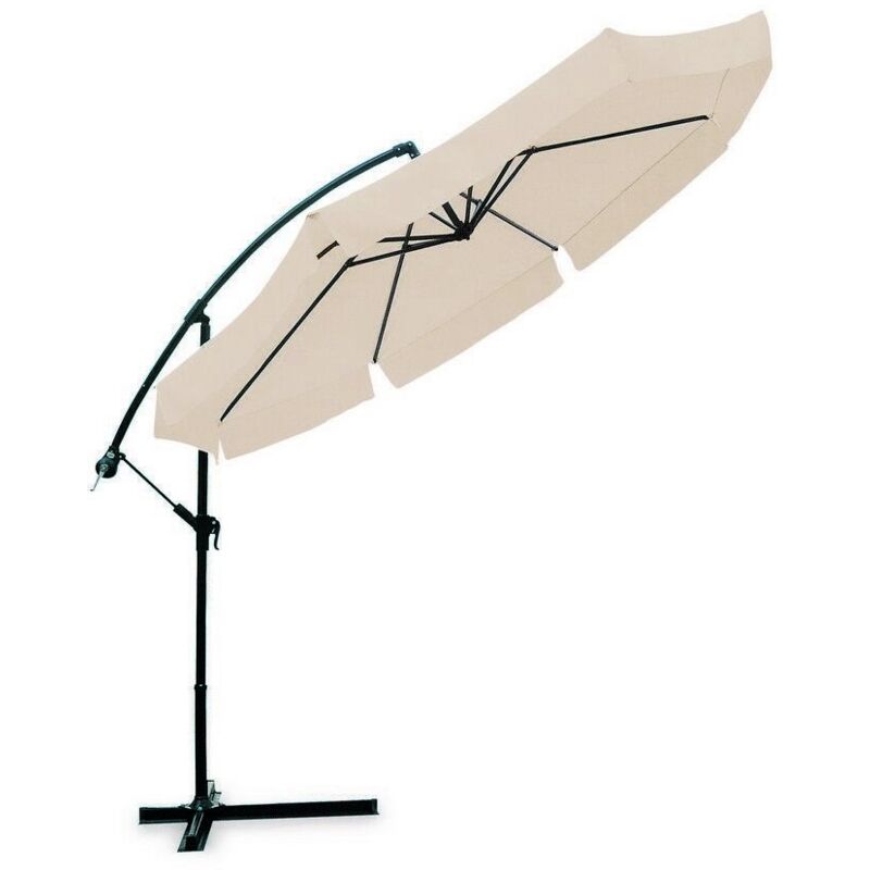 Ombrellone Hortan Con Palo Laterale - 200x300cm, Acciaio Inox, Per Giardino E Terrazzo - Foto 10