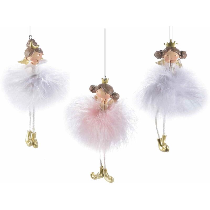 Angeli Natalizi da Appendere in Eco Pelliccia Decorazioni da Appendere per  Albero di Natale e Casa Set 9 Pezzi - - Idee regalo