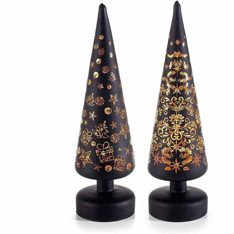 Set 2 Gnomi Natalizi Da Tavolo MorTime – Resina, 15 Cm, Con Scatola Regalo, Decorazioni Invernali Per Camino E Mensola