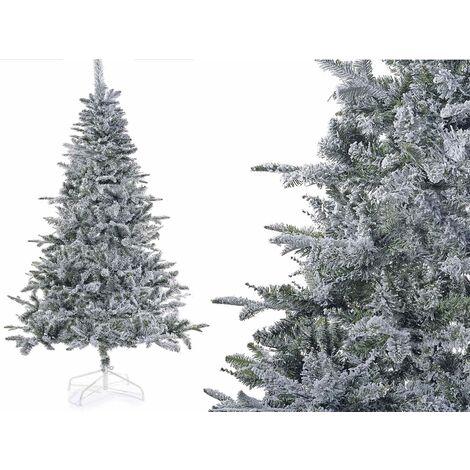 Pino Artificiale Innevato con 1379 Rami Modellabili Altezza 2,40 Metri Diametro 1,30 Metri Albero di Natale Folto (1/2)