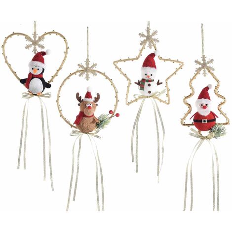 Ghirlande Natalizie da Appendere Decorazioni di Natale per Casa, Porte, Finestre Set da 8 Pezzi (1/2)
