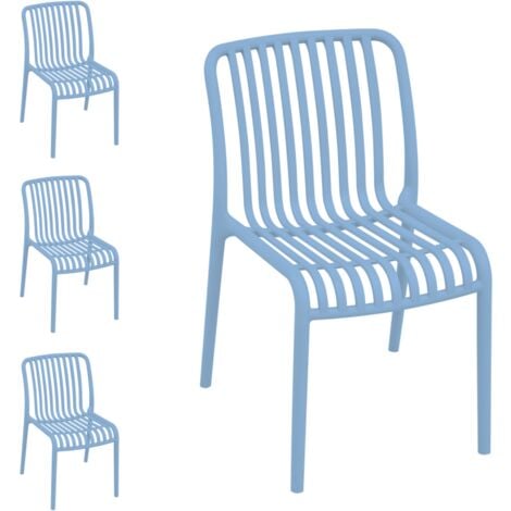 Set Sedie in Polipropilene per Giardino, Bar, Ristoranti Colore