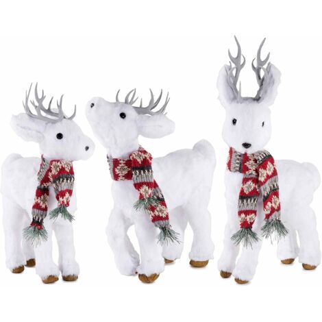 Set 3 Renne Natalizie in Peluche - Decorazione per Casa, Vetrine, Negozi (1/2)