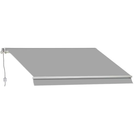 Tenda da sole elettrica 3 x 2 metri color cenere tenda da sole motorizzata per verande e balconi motore incluso